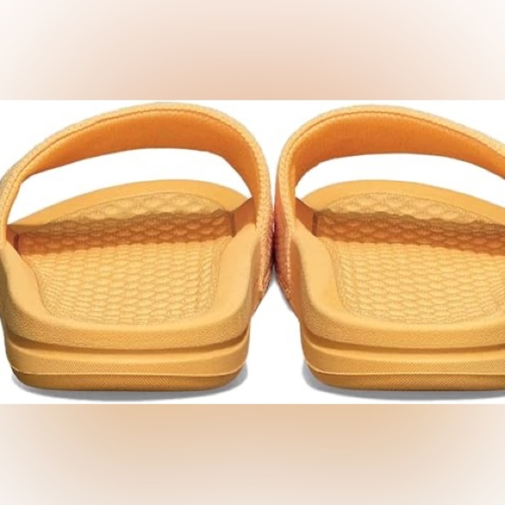APL Big Logo TechLoom Slides Mango Orange Knit Sport Sandals NIB Size 7 - Picture 7 of 8